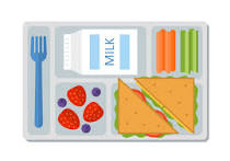 School Lunch In Flat Style Stock Illustration - Download Image Now - Tray,  Cafeteria, Lunch